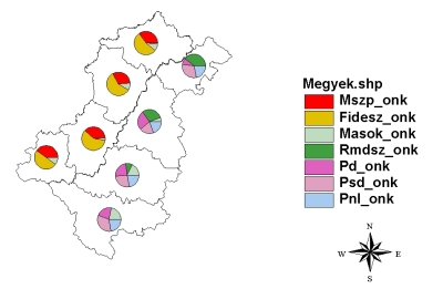 Az utols&Atilde;&sup3; &Atilde;&para;nkorm&Atilde;&iexcl;nyzati v&Atilde;&iexcl;laszt&Atilde;&iexcl;sok k&Atilde;&para;vetkezt&Atilde;&copy;ben kialakult megyei &Atilde;&para;nkorm&Atilde;&iexcl;nyzatok &Atilde;&para;sszet&Atilde;&copy;tele